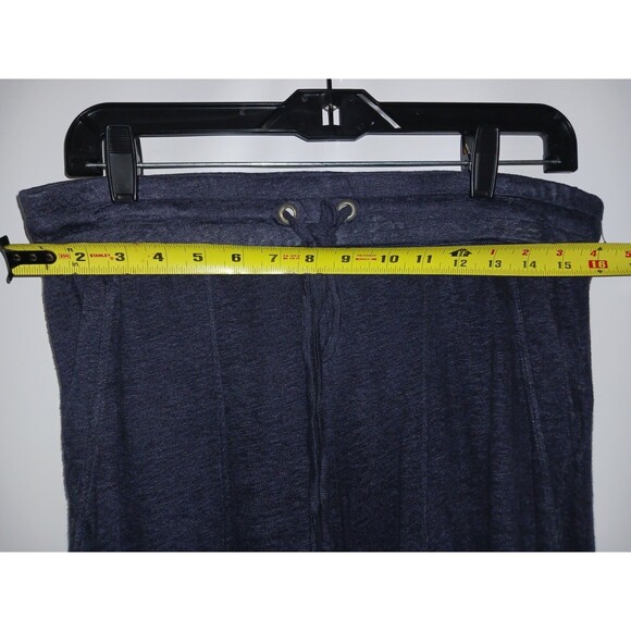 Pete & Greta Johnny Was Women’s Linen Pants Small Drawstring Elastic Waist Navy - Picture 8 of 13